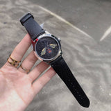 Gucci G Timeless Bee Black Dial Black Leather Strap Watch For Women - YA1264067