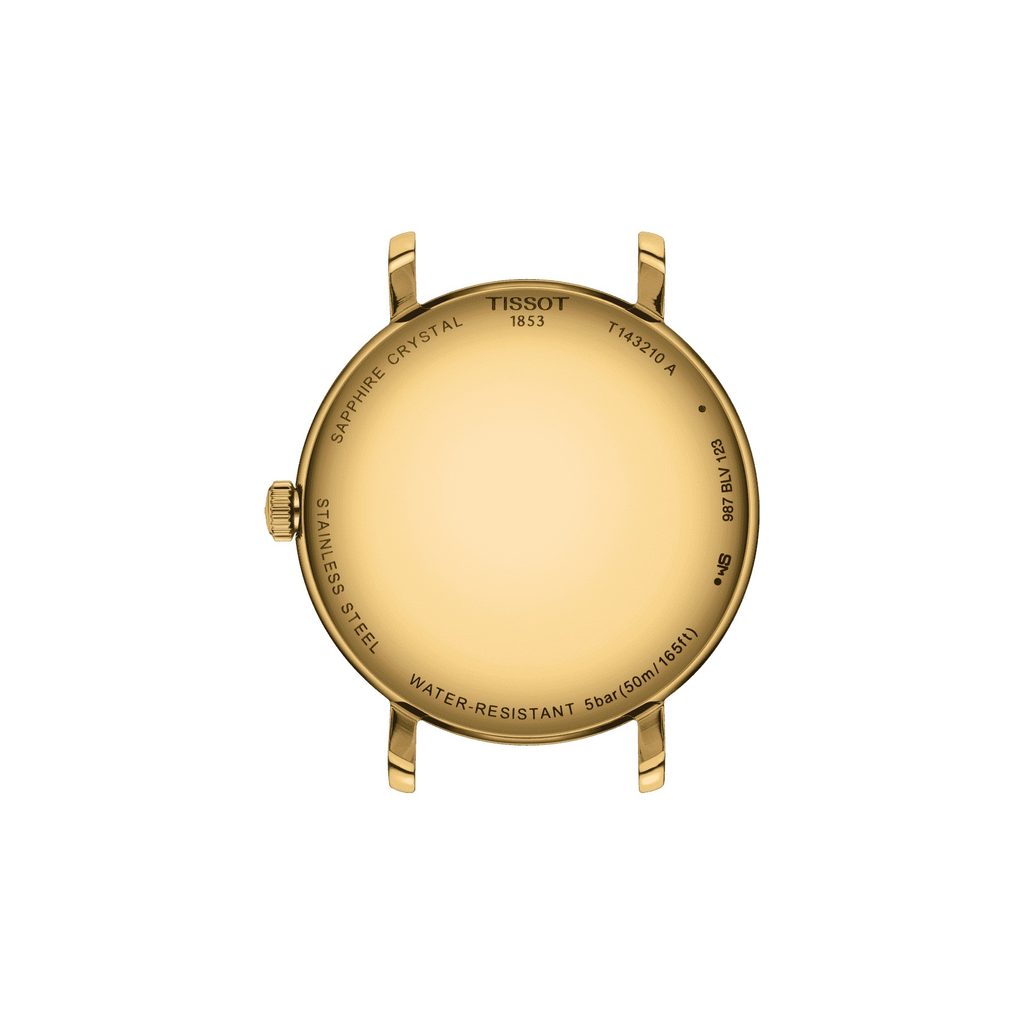 Tissot Everytime Lady Gold Dial Gold Mesh Bracelet Watch for Women - T143.210.33.021.00