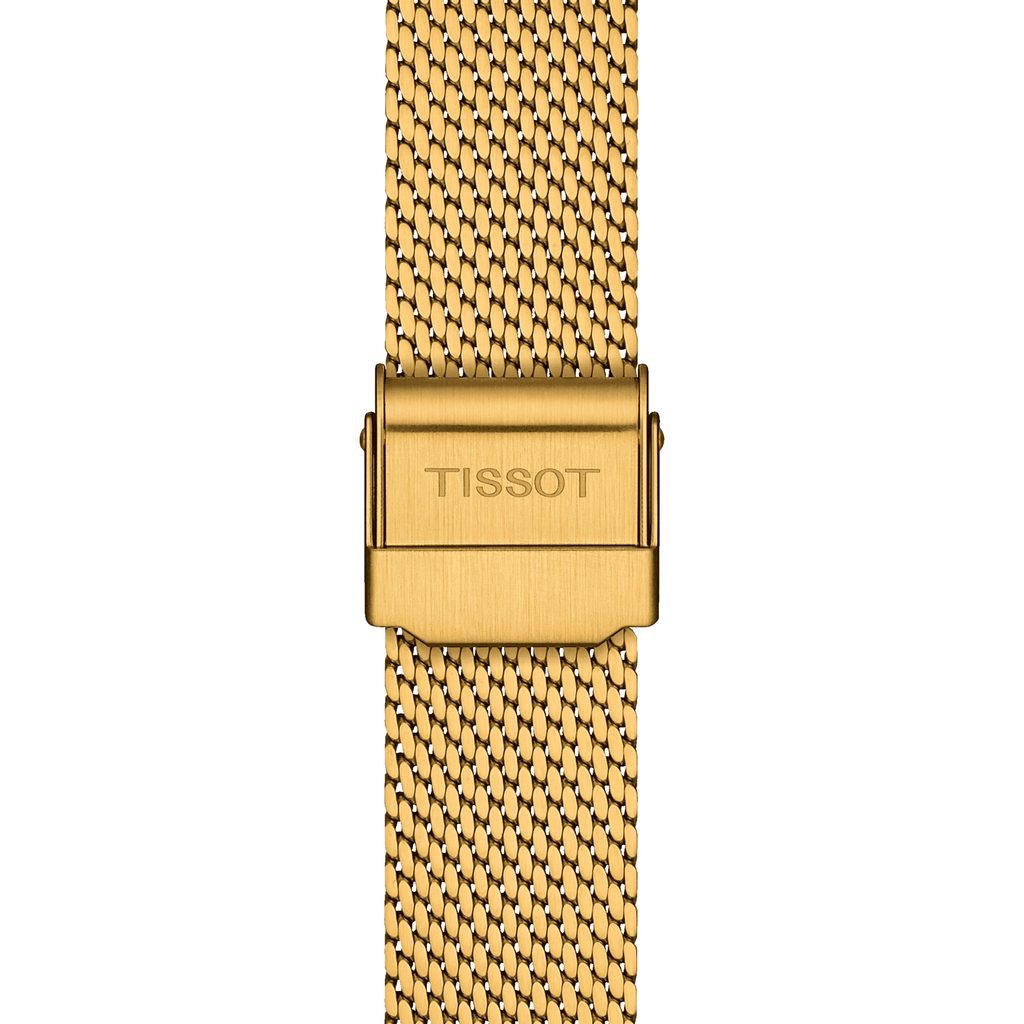 Tissot Everytime Lady Gold Dial Gold Mesh Bracelet Watch for Women - T143.210.33.021.00