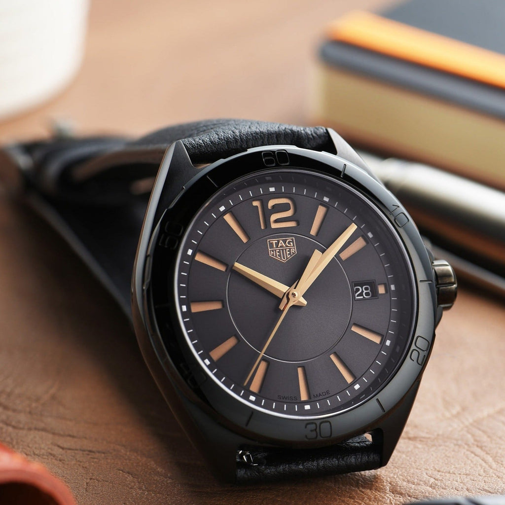 Tag Heuer Formula 1 Quartz Black Dial Black Leather Strap Watch for Women - WBJ1314.FC8230