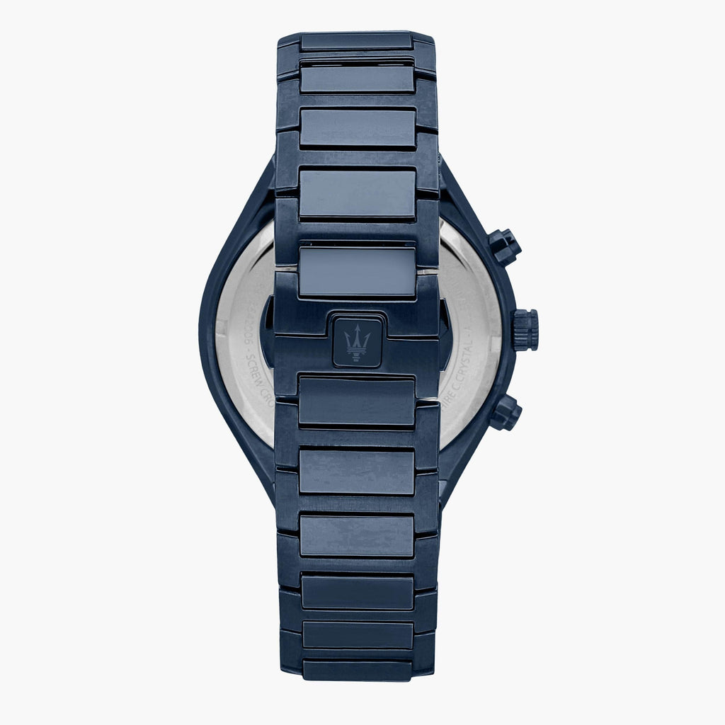 Maserati Stile Chronograph Blue Dial Blue Steel Strap Watch For Men - R8873642008