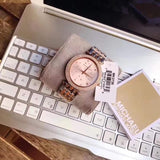 Michael Kors Darci Rose Gold Dial Two Tone Steel Strap Watch for Women - MK3726