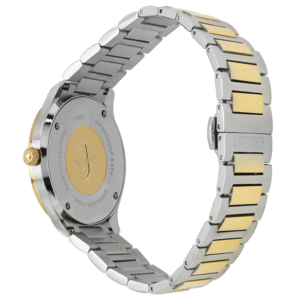 Salvatore Ferragamo Sapphire Silver Dial Two Tone Steel Strap Watch for Men - SFHP00520