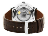 Tissot T-Classic Powermatic 80 Silver Dial Brown Leather Strap Watch For Men - T122.407.16.031.00