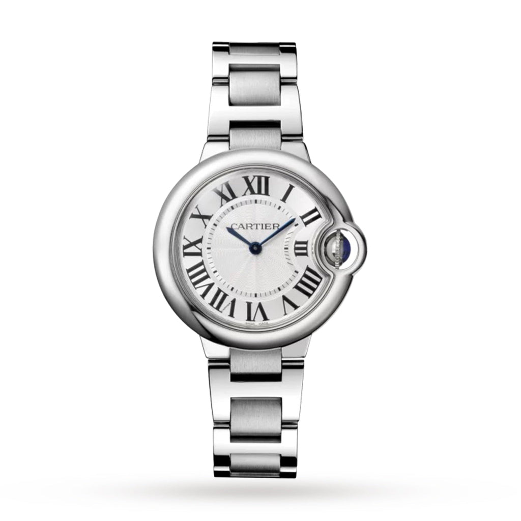 Cartier Ballen Bleu De Cartier Silver Dial Silver Steel Strap Watch for Women - W6920084