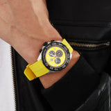 Tag Heuer Formula 1 Chronograph Yellow Dial Yellow Rubber Strap Watch for Men - CAZ101AM.FT8054