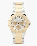 Guess Sunray Multifunction Silver Dial Two Tone Steel Strap Watch for Women - GW0616L2