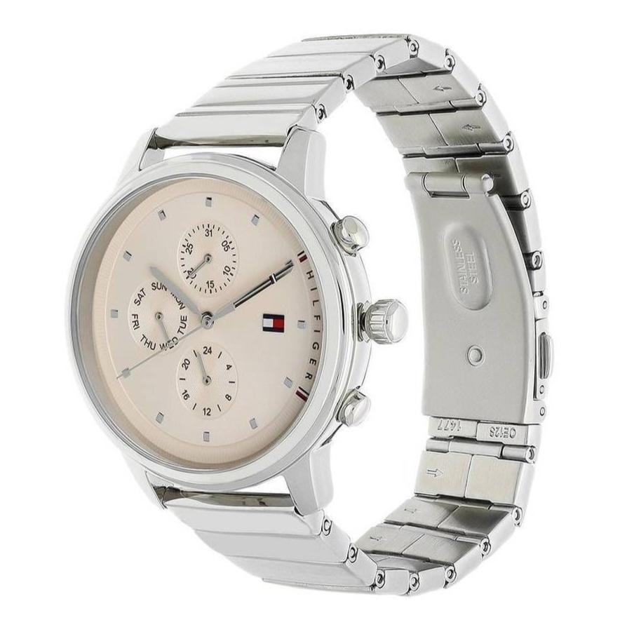 Tommy Hilfiger Blake Pink Dial Silver Steel Strap Watch for Women - 1781904