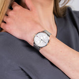 Tommy Hilfiger Jenna Quartz Silver Dial Silver Mesh Bracelet Watch For Women - 1781942