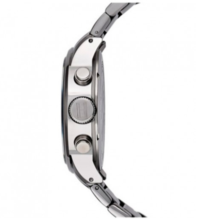 Tommy Hilfiger Jackson Quartz Black Dial Silver Steel Strap Watch for Men - 1791243