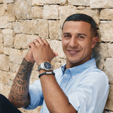 Tommy Hilfiger Lars Chronograph Blue Dial Silver Steel Strap Watch For Men - 1792059