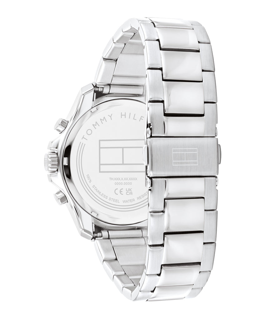 Tommy Hilfiger Jordan Chronograph Blue Dial Silver Steel Strap Watch For Men - 1792094