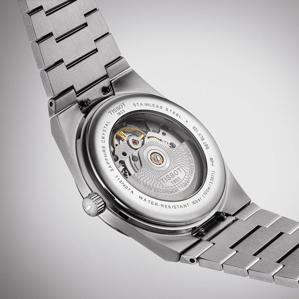 Tissot PRX Powermatic 80 Black Dial Silver Steel Strap Watch for Men - T137.207.11.051.00