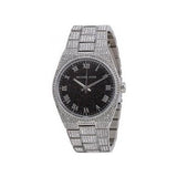 Michael Kors Channing Diamonds Black Dial Silver Steel Strap Watch for Women - MK6089