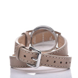 Burberry Utilitarian White Dial Pink Leather Strap Watch for Women - BU7847