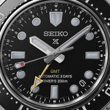 Seiko Prosprex Dark Depths GMT Automatic Black Dial Silver Steel Strap Watch For Men - SPB383J1