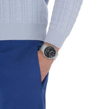 Salvatore Ferragamo Sapphire Chrono Black Dial Silver Steel Strap Watch for Men - SFME00321