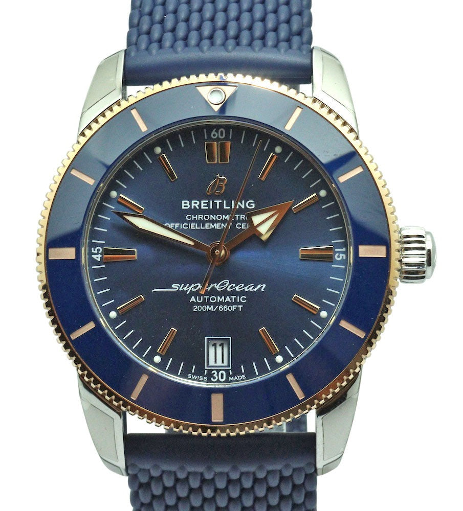 Breitling Superocean Heritage B20 Automatic 42 Blue Dial Blue Mesh Bracelet Watch for Men - UB2010161C1S1