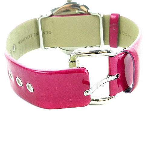 Marc Jacobs Amy Purple Dial Red Leather Strap Watch for Women - MBM1138
