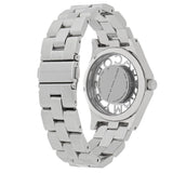 Marc Jacobs Henry Transparent Silver Dial Silver Steel Strap Watch for Women - MBM3337