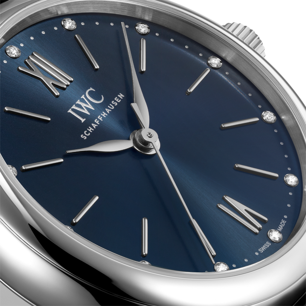 IWC Portofino Automatic Blue Dial Silver Mesh Bracelet Watch for Women - IW357404