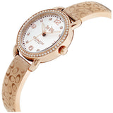 Coach Delancey Silver Dial Rose Gold Steel Strap Watch for Women - 14502355