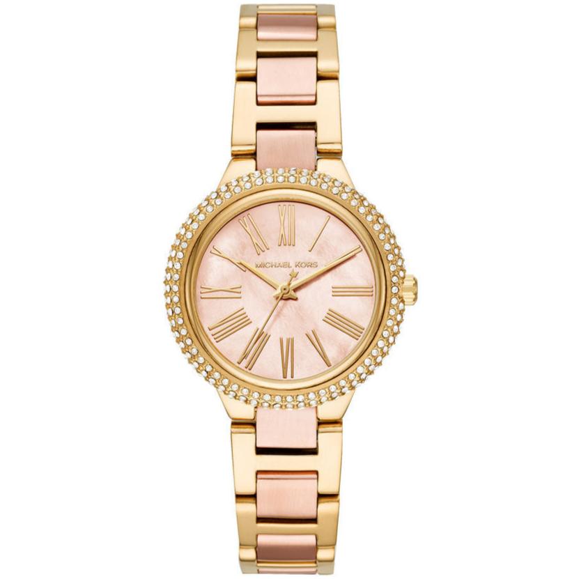 Michael Kors Taryn Rose Gold Dial Two Tone Steel Strap Watch For Women - MK6564