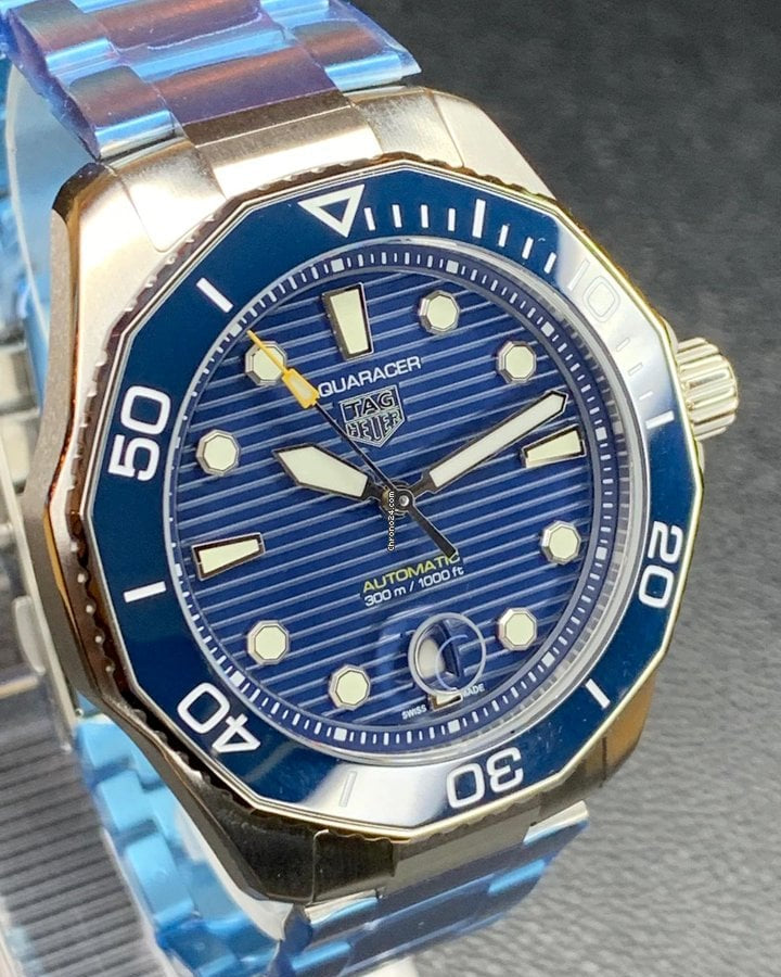 Tag Heuer Aquaracer Professional 300 Automatic Blue Dial Silver Steel Strap Watch for Men - WBP201B.BA0632