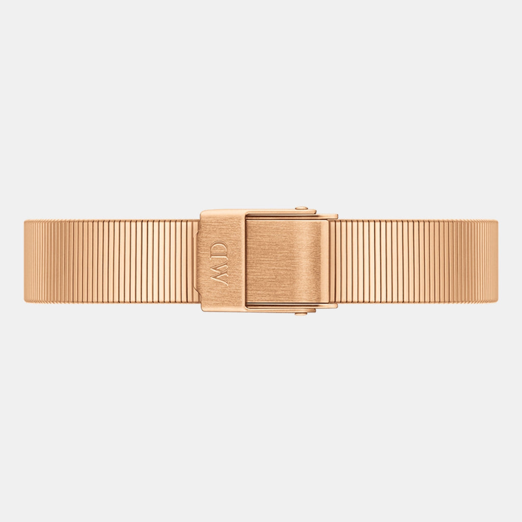 Daniel Wellington Quadro Studio Green Dial Rose Gold Mesh Strap Watch For Women - DW00100520