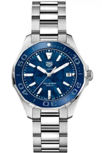 Tag Heuer Aquaracer Blue Dial Silver Steel Strap Watch for Women - WAY131S.BA0748