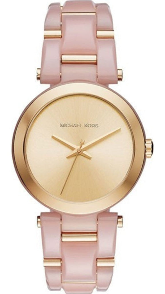 Michael Kors Delray Rose Gold Dial Pink Steel Strap Watch for Women - MK4316