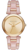 Michael Kors Delray Rose Gold Dial Pink Steel Strap Watch for Women - MK4316