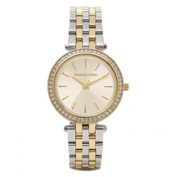 Michael Kors Darci Silver Dial Two Tone Steel Strap Watch for Women - MK3405