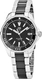 Tag Heuer Aquaracer Quartz Diamonds Black Dial Two Tone Steel Strap Watch for Women - WAY131G.BA0913