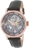 Fossil Boyfriend Automatic Skeleton Grey Dial Grey Leather Strap Watch for Women - ME3089