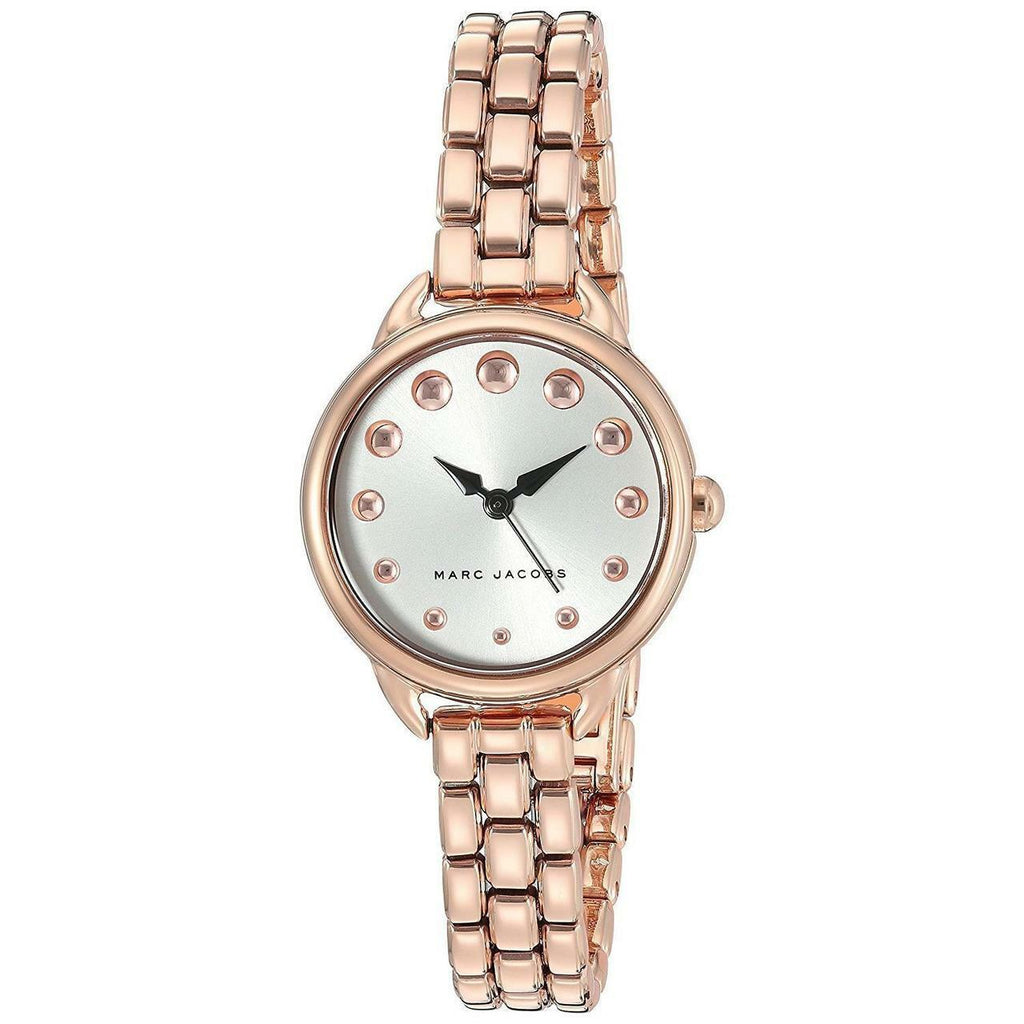 Marc Jacobs Betty White Dial Rose Gold Steel Strap Watch for Women - MJ3496