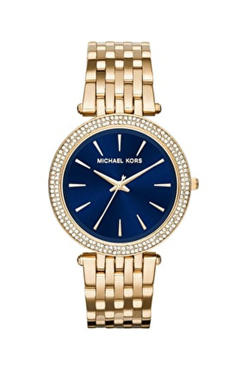 Michael Kors Darci Blue Dial Gold Steel Strap Watch for Women - MK3406