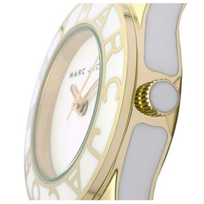 Marc Jacobs Blade White Dial White Leather Strap Watch for Women - MBM1098