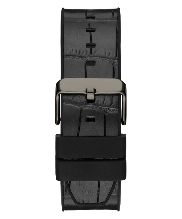 Guess Edge Chronograph Black Dial Black Leather Strap Watch For Men - GW0492G1