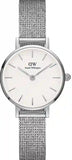 Daniel Wellington Classic Petite Sterling White Dial Silver Mesh Bracelet Watch for Women - DW00100442