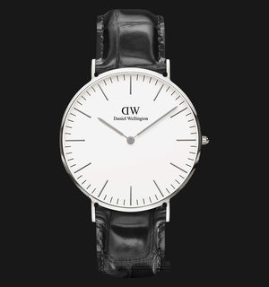 Daniel Wellington Classic Reading White Dial Black Leather Strap Watch For Men - DW00100028