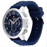 Tommy Hilfiger Luca Chronograph Blue Dial Blue Silicone Strap Watch For Men - 1710489