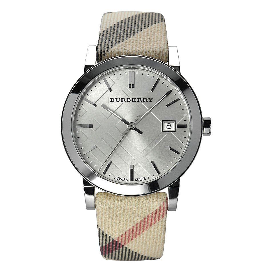 Burberry The City White Dial Brown Leather Strap Watch for Women - BU9113