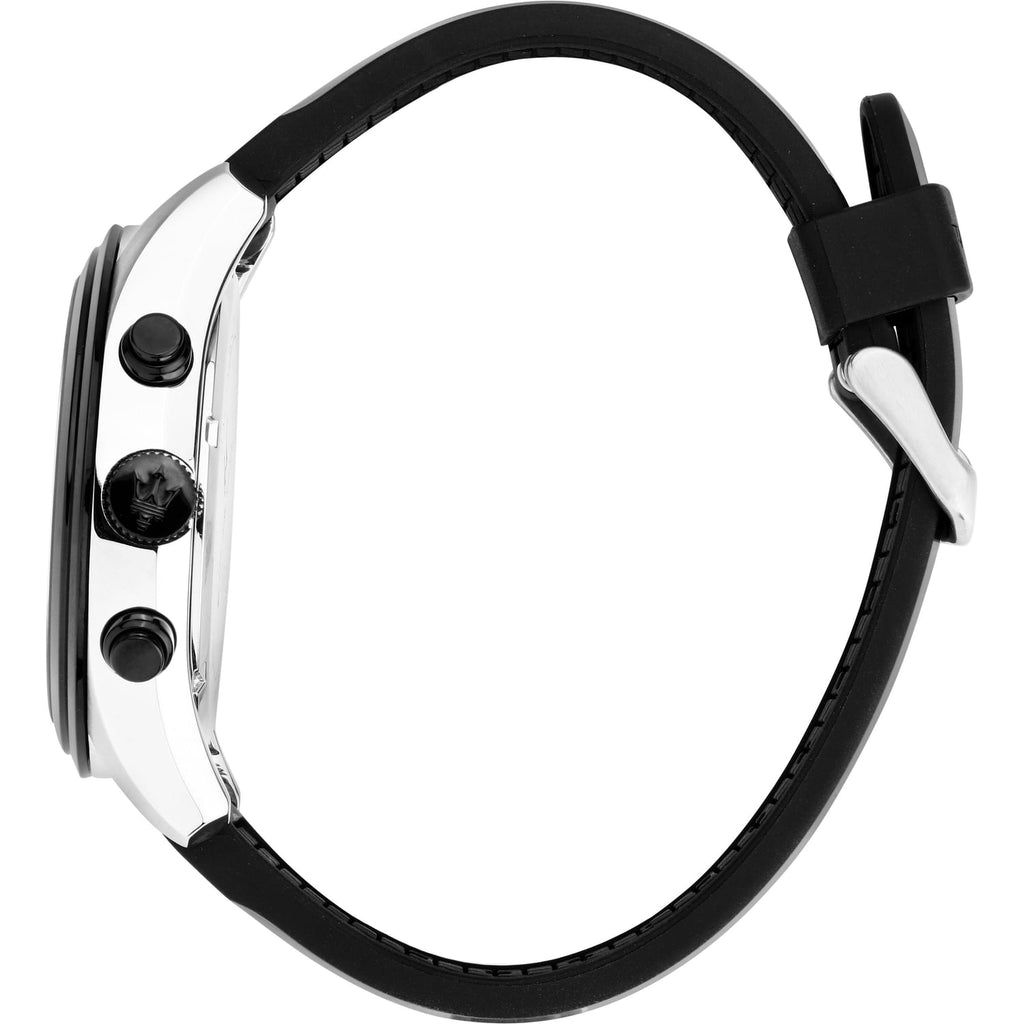 Maserati Traguardo Chronograph Yellow Dial Black Silicone Strap Watch For Men - R8871612045