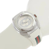 Gucci Sync XXL White Dial White Rubber Strap Watch For Men - YA137102