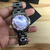 Marc Jacobs Henry Skeleton Black Dial Black Steel Strap Watch for Women - MBM3254