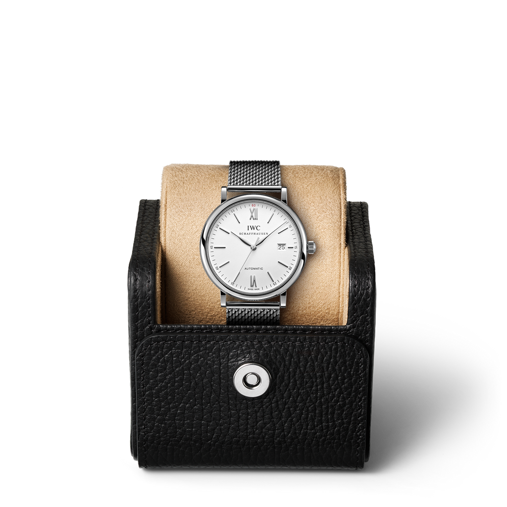 IWC Portofino Automatic White Dial Silver Mesh Bracelet Watch for Men - IW356505