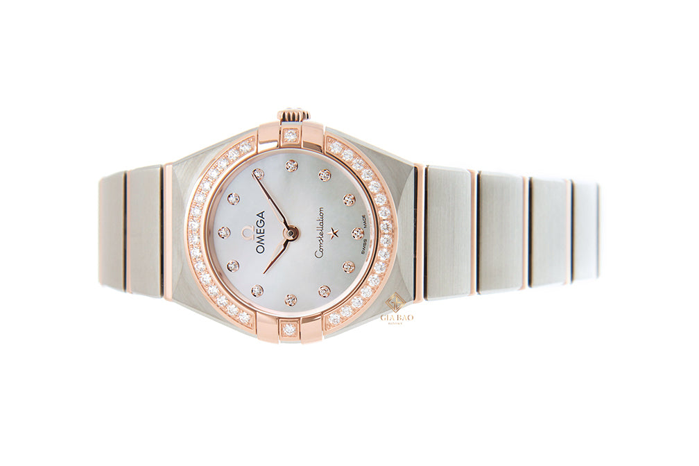 Omega Constellation Quartz Diamonds Mother of Pearl Dial Two Tone Steel Strap Watch for Women - 131.25.25.60.55.001