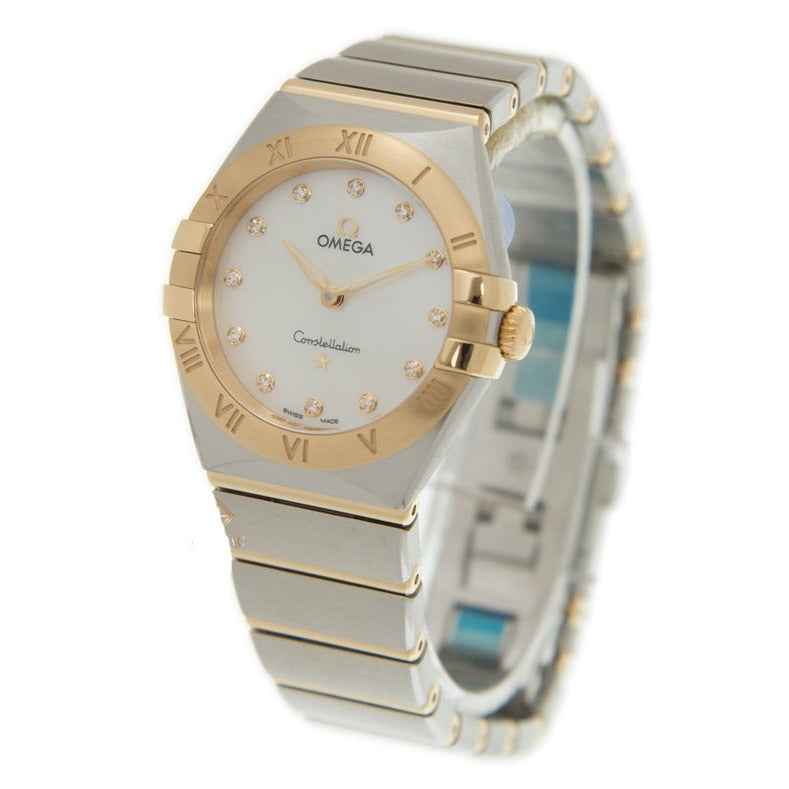 Omega Constellation Manhattan Mother of Pearl Dial Two Tone Steel Strap Watch for Women - 131.20.28.60.55.002