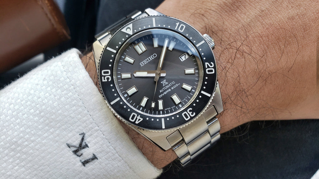 Seiko Prospex 1965 Modern Re Interpretation Automatic Black Dial Silver Steel Strap Watch For Men - SPB143J1